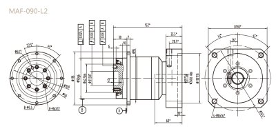 MAF090L2精密行星減速器型號_尺寸_圖紙