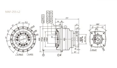 MAF255L2精密行星減速器型號_尺寸_圖紙_參數(shù)