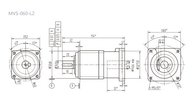 MVS060L2行星減速器型號_尺寸_圖紙_參數(shù)