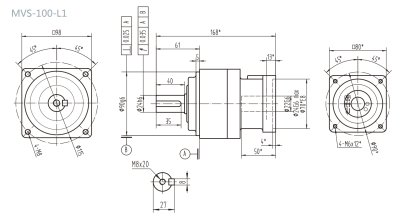 MVS100L1精密行星減速機(jī)型號_尺寸_圖紙_參數(shù)